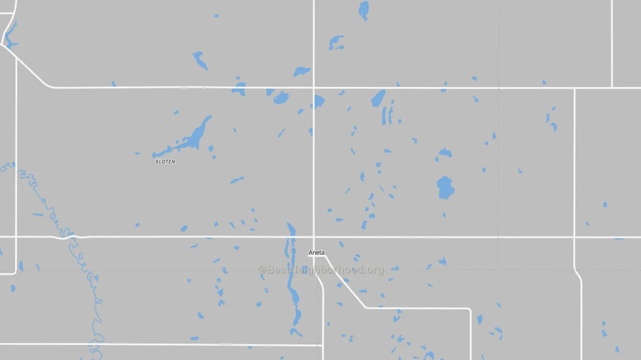 Transit Grade map of Aneta, ND