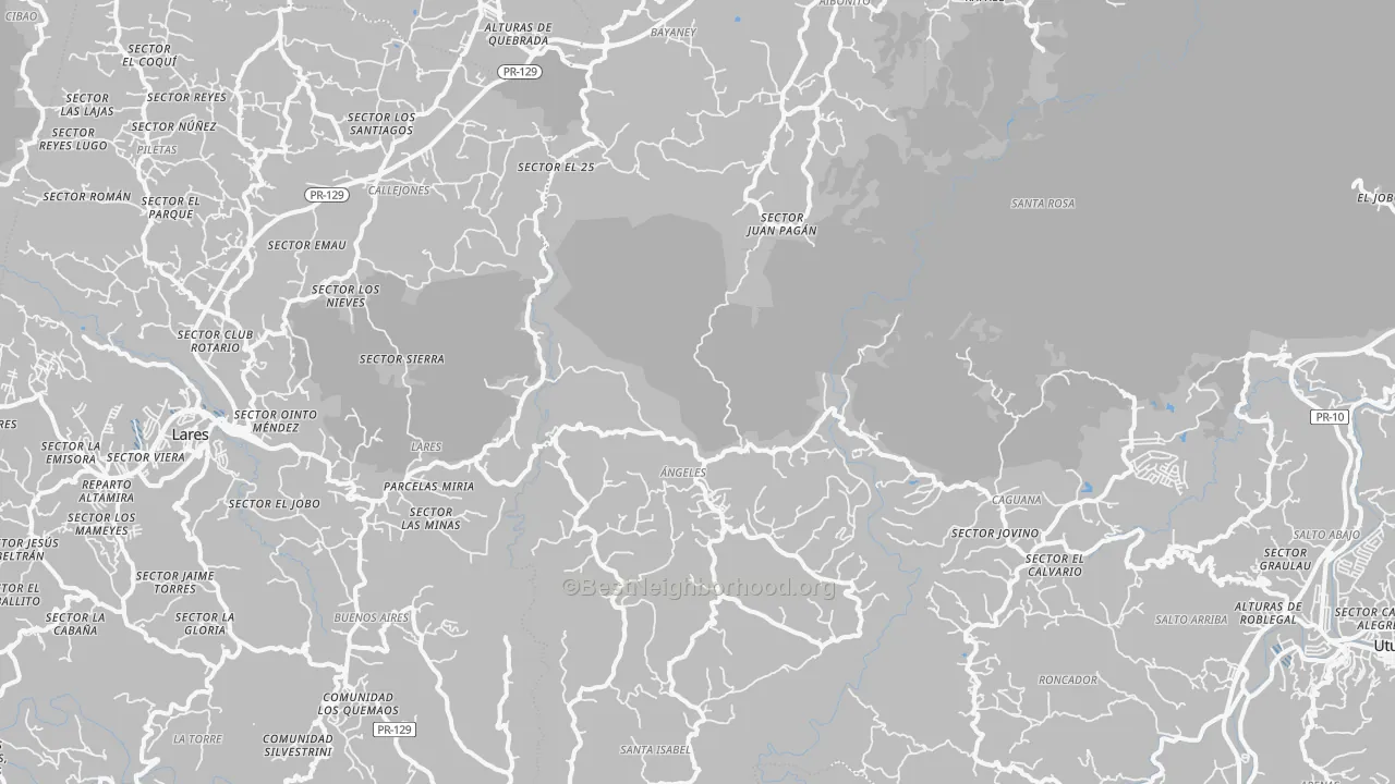 Transit Grade map of Angeles, PR