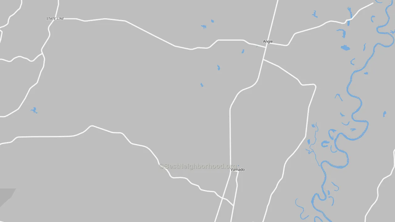 Transit Grade map of Angie, LA