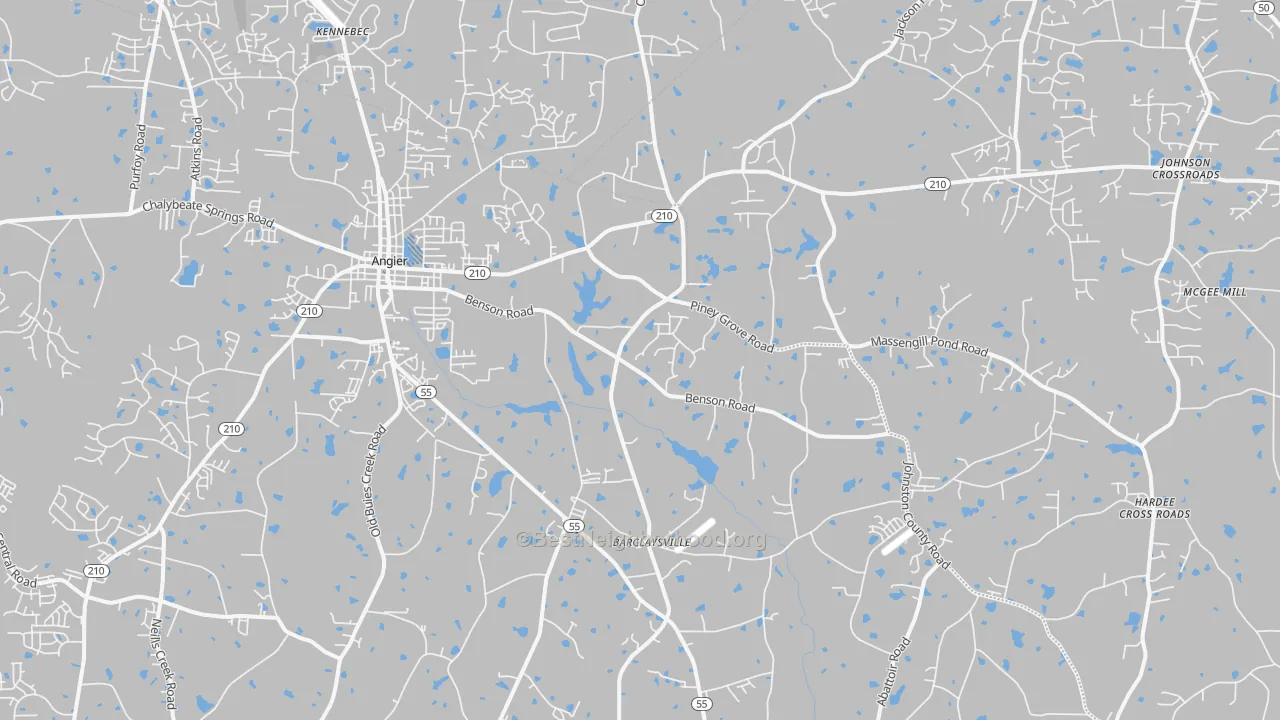 Transit Grade map of Angier, NC