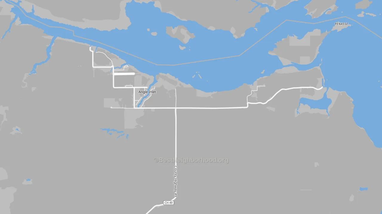Transit Grade map of Angle Inlet, MN