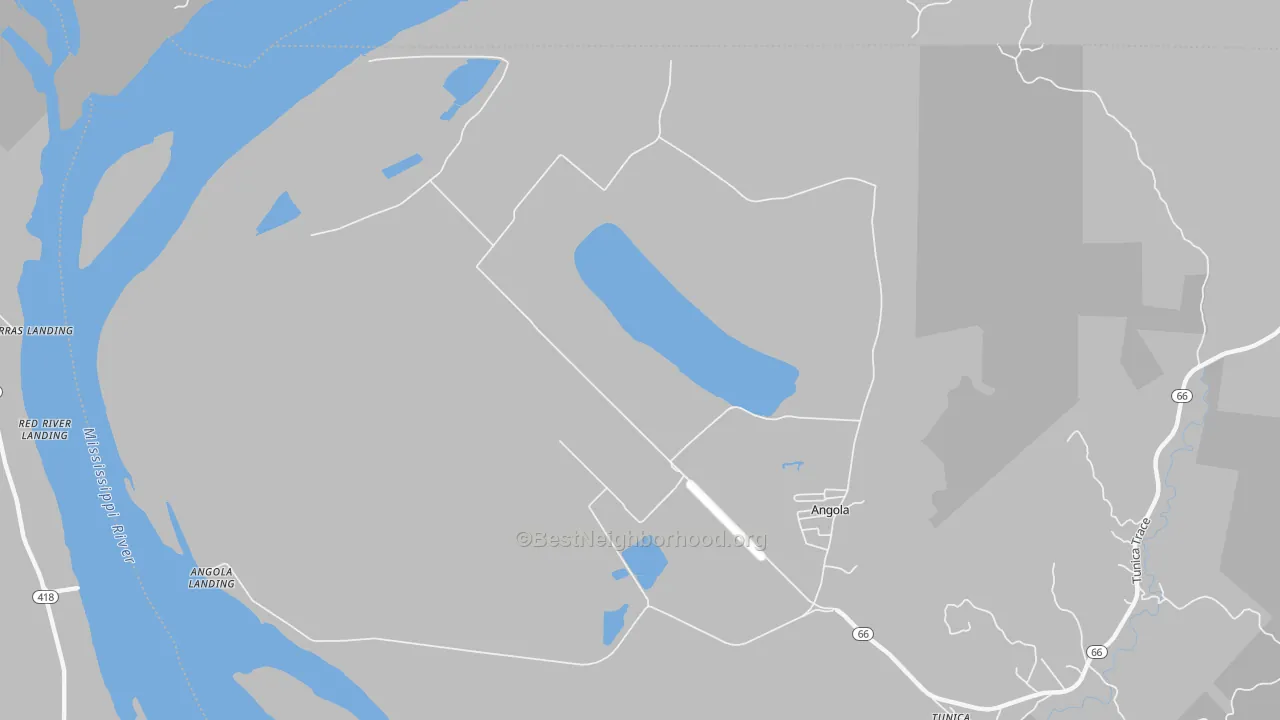 Transit Grade map of Angola, LA