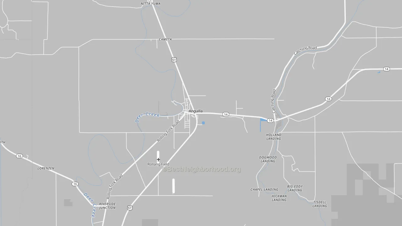 Transit Grade map of Anguilla, MS