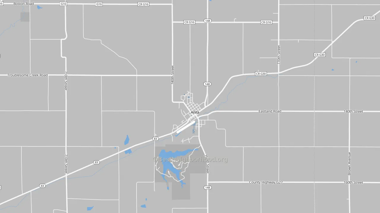 Transit Grade map of Anita, IA