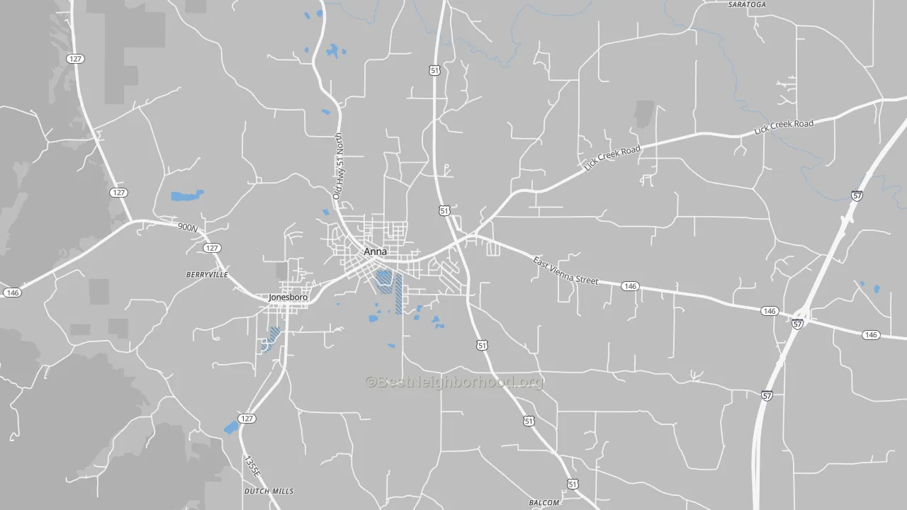 Transit Grade map of Anna, IL