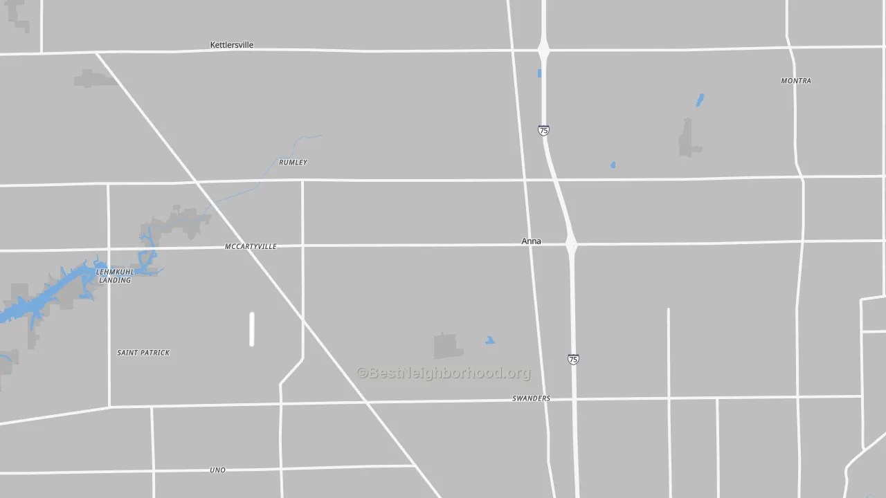 Transit Grade map of Anna, OH