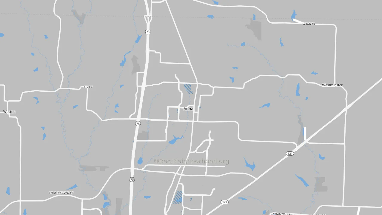 Transit Grade map of Anna, TX