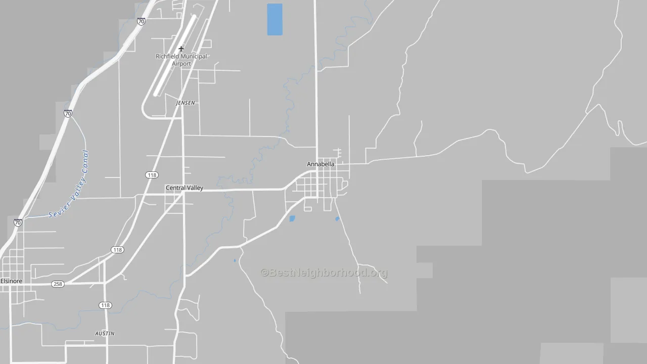 Transit Grade map of Annabella, UT