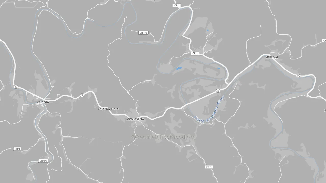 Transit Grade map of Annamoriah, WV