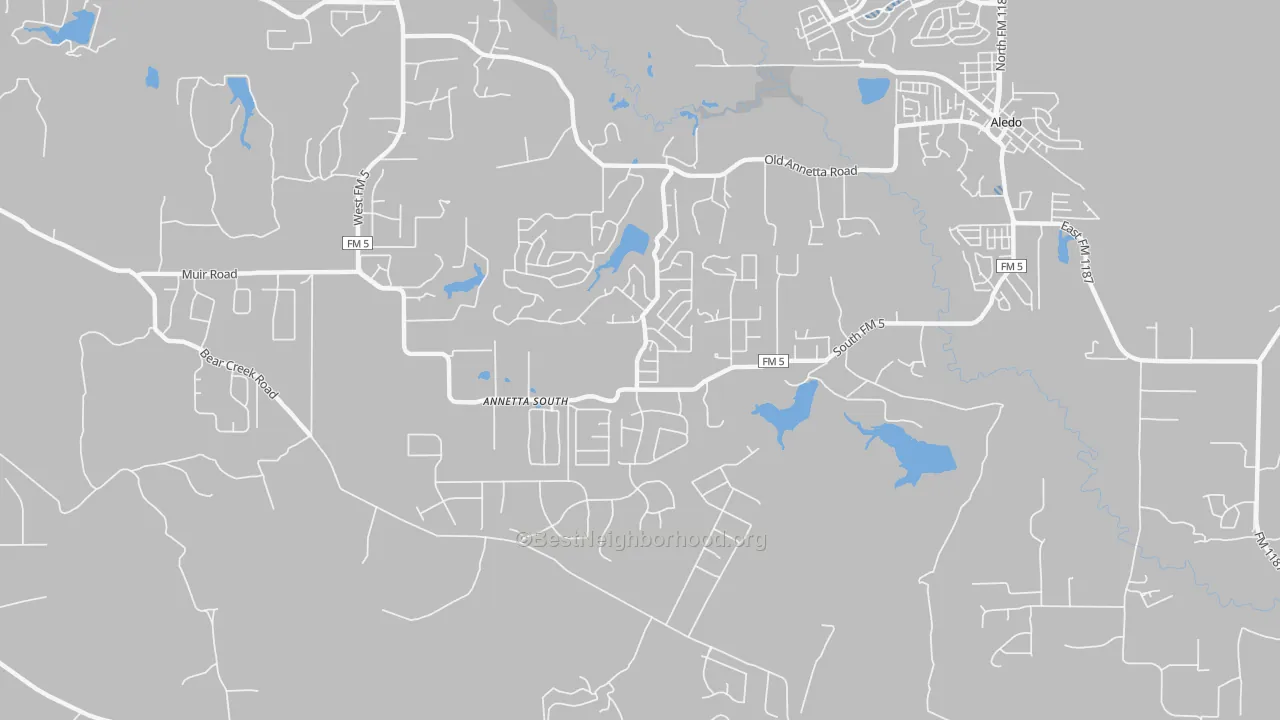 Transit Grade map of Annetta South, TX