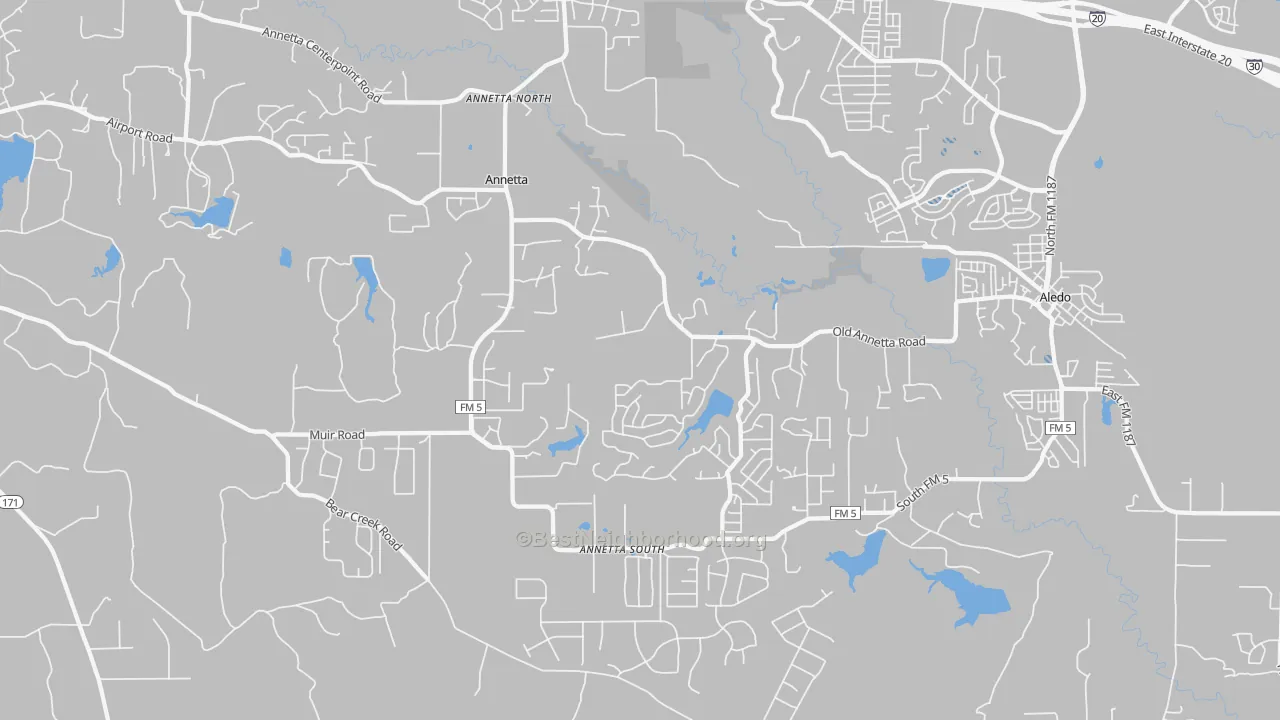Transit Grade map of Annetta, TX