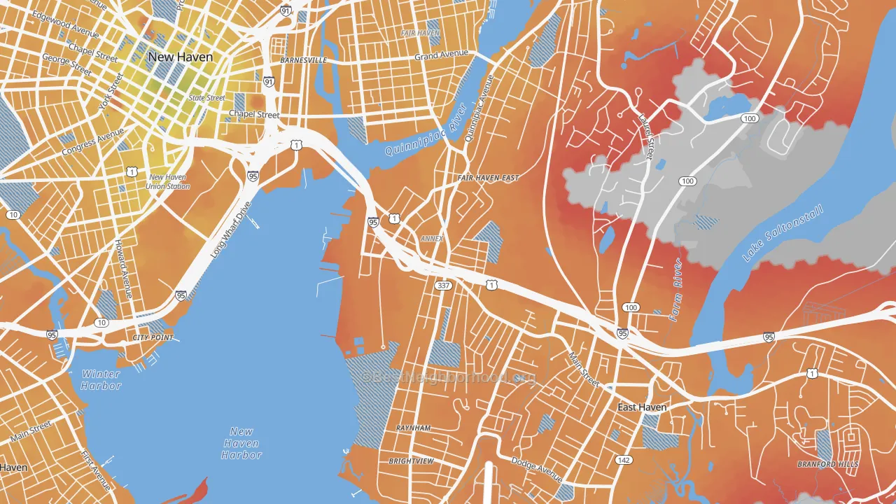 Transit Grade map of Annex, East Haven, CT