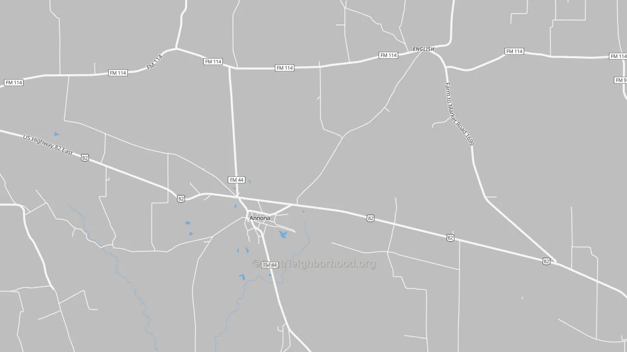 Transit Grade map of Annona, TX