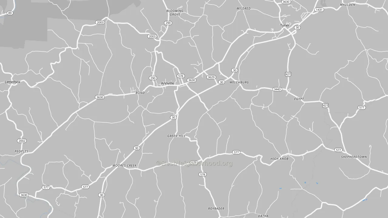 Transit Grade map of Annville, KY
