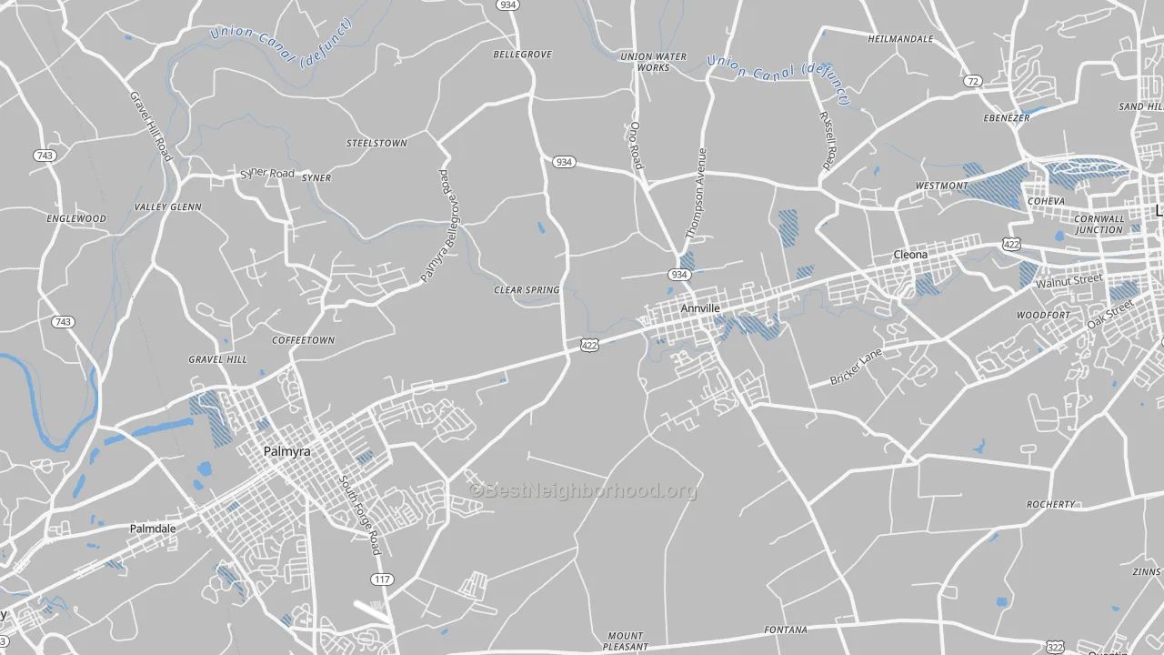 Transit Grade map of Annville, PA