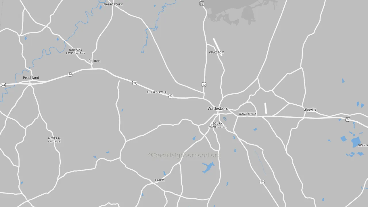 Transit Grade map of Anson County, NC