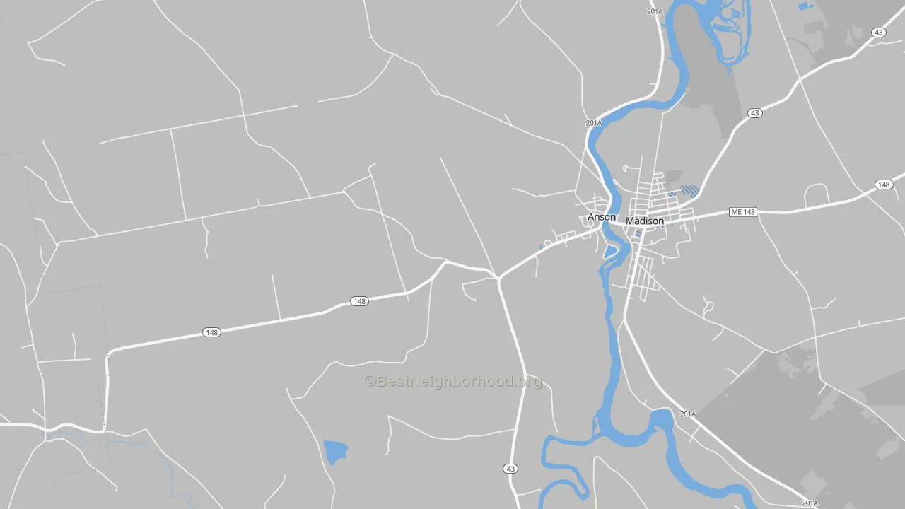 Transit Grade map of Anson, ME