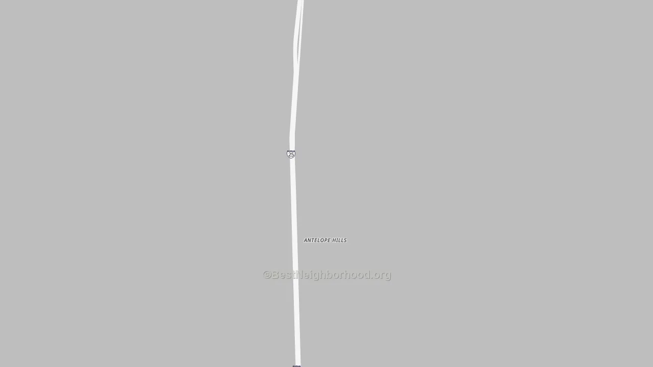 Transit Grade map of Antelope Hills, WY