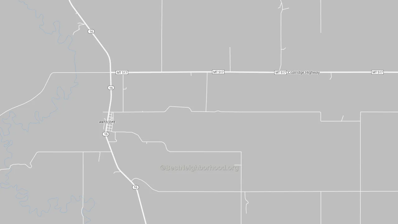 Transit Grade map of Antelope, MT