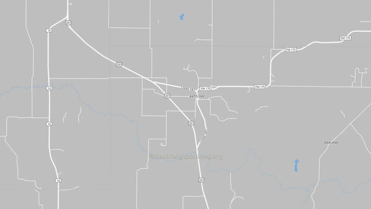 Transit Grade map of Antelope, TX