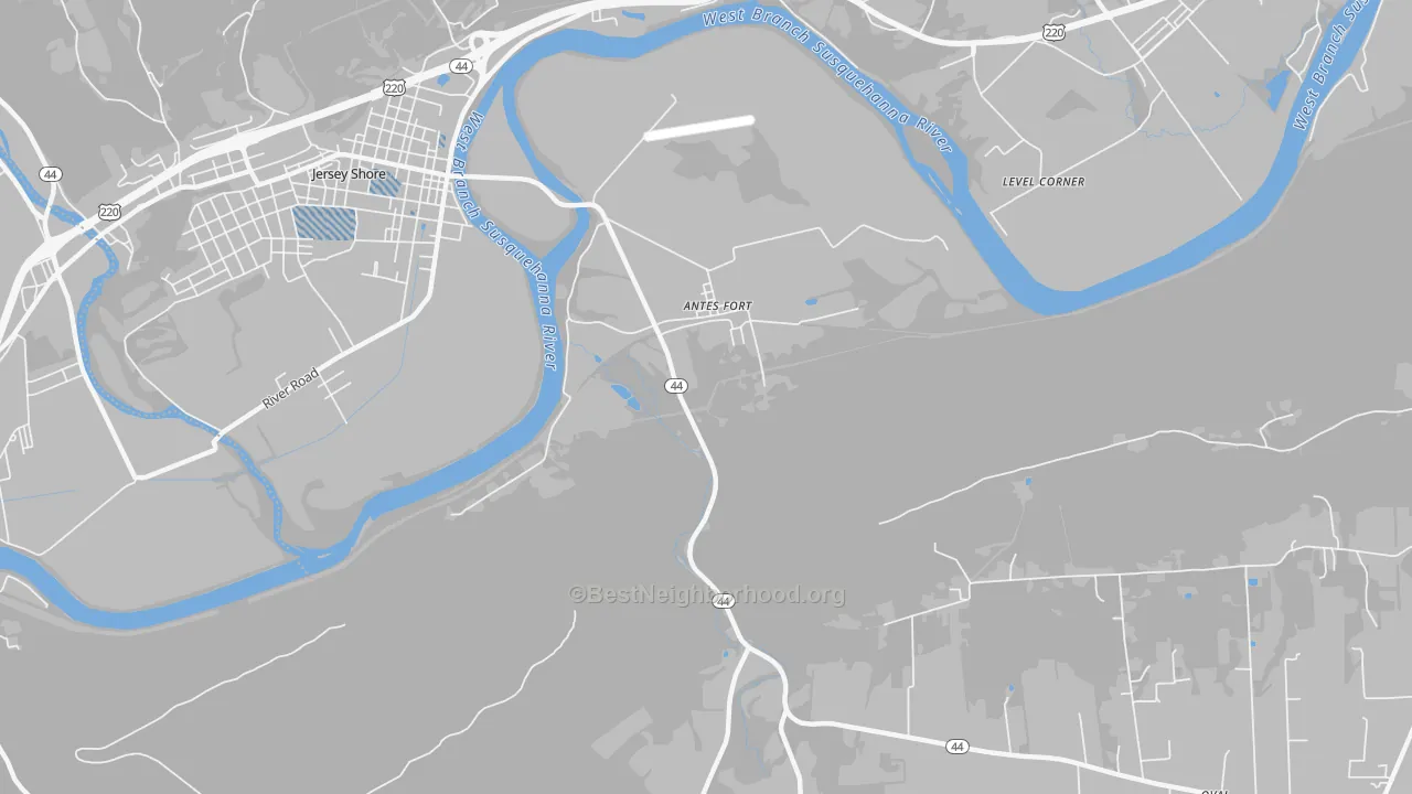 Transit Grade map of Antes Fort, PA