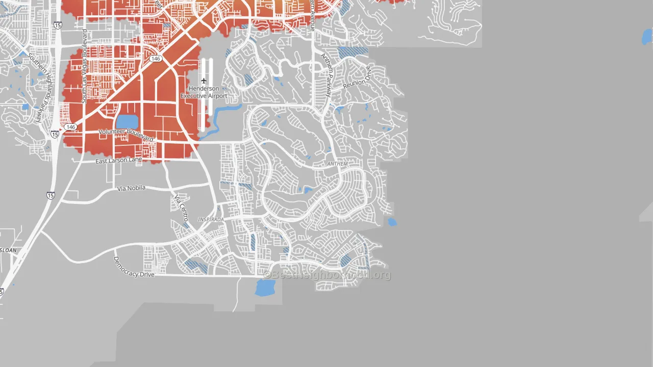 Transit Grade map of Anthem, Henderson, NV