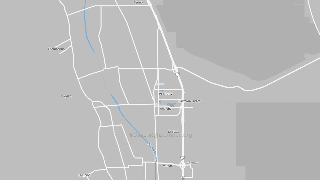 Transit Grade map of Anthony, NM