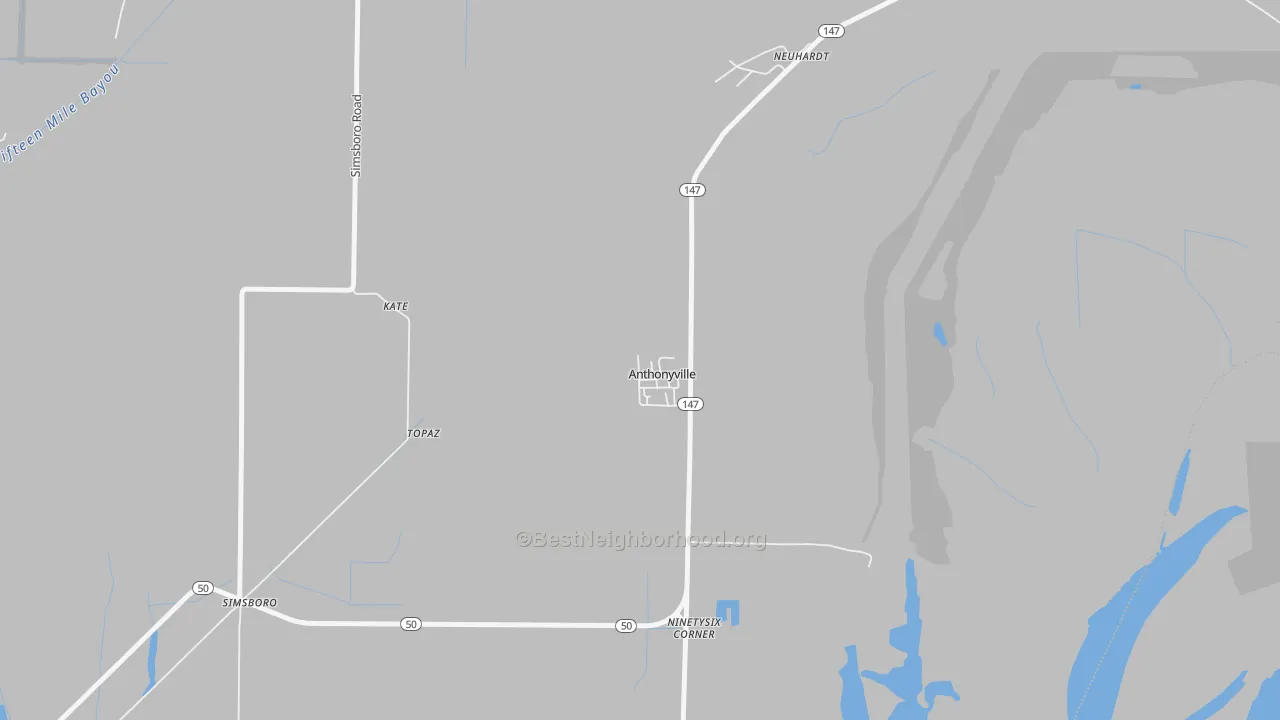 Transit Grade map of Anthonyville, AR