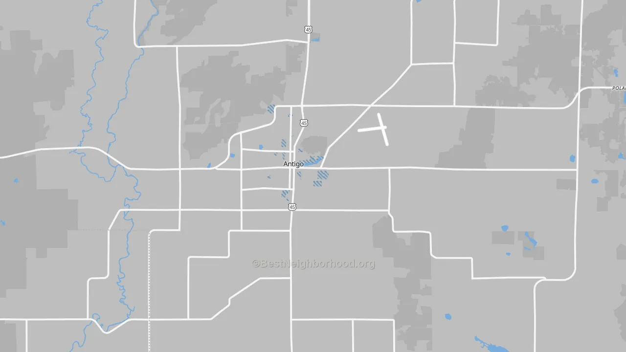 Transit Grade map of Antigo, WI