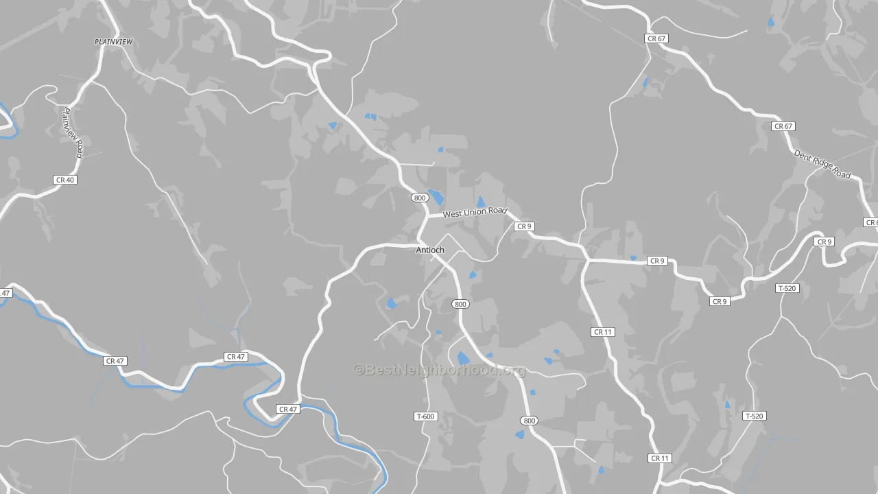 Transit Grade map of Antioch, OH