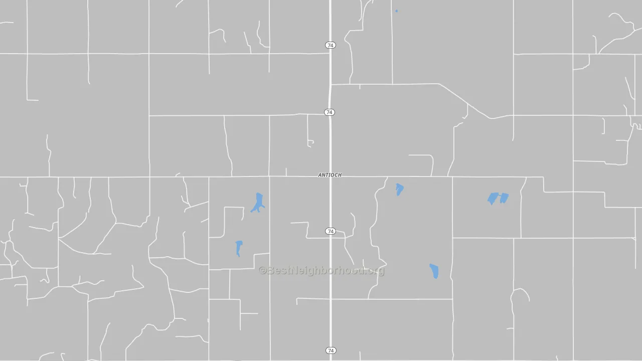 Transit Grade map of Antioch, OK