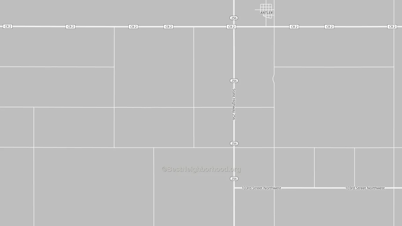 Transit Grade map of Antler, ND