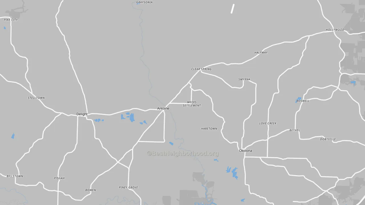 Transit Grade map of Antoine, AR