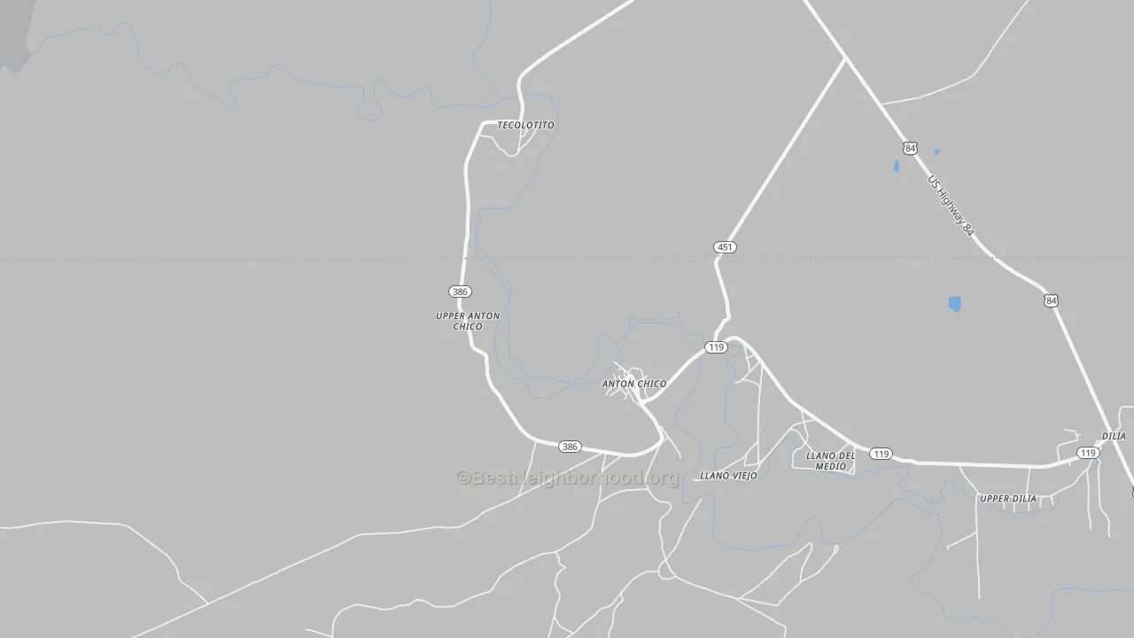 Transit Grade map of Anton Chico, NM