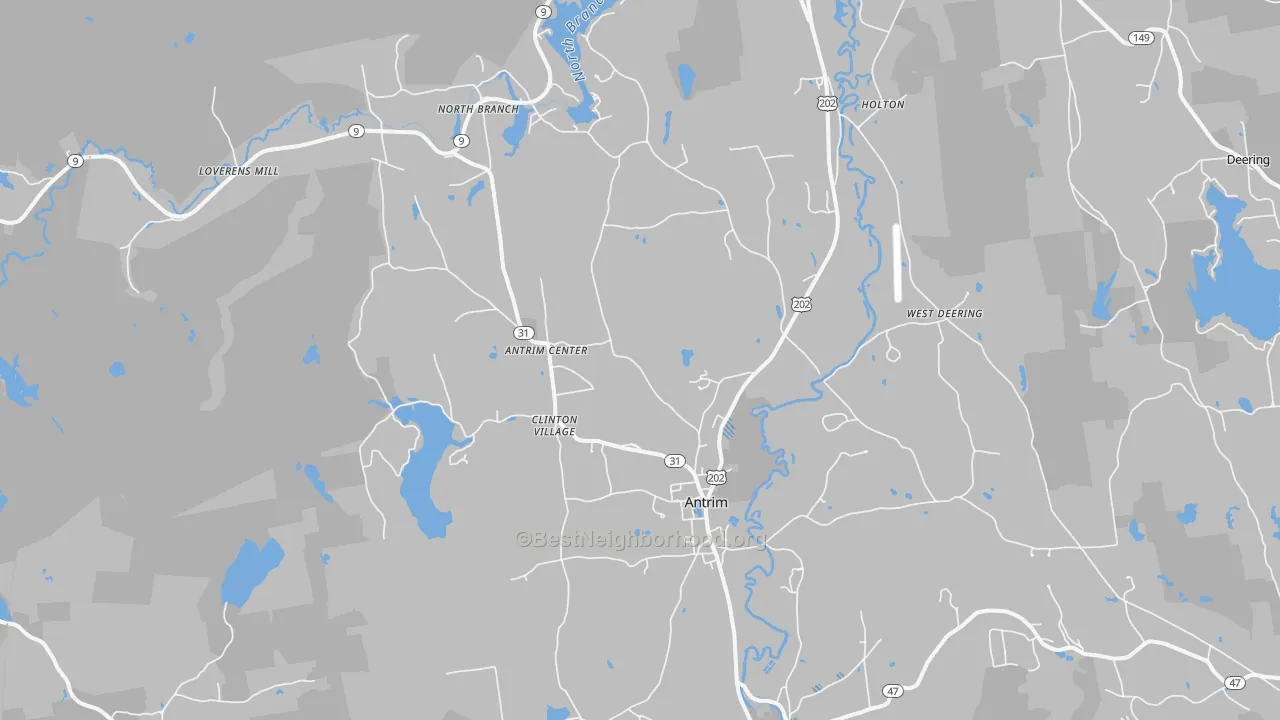 Transit Grade map of Antrim, NH