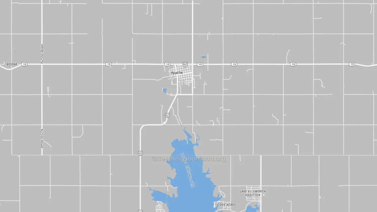 Transit Grade map of Apache, OK
