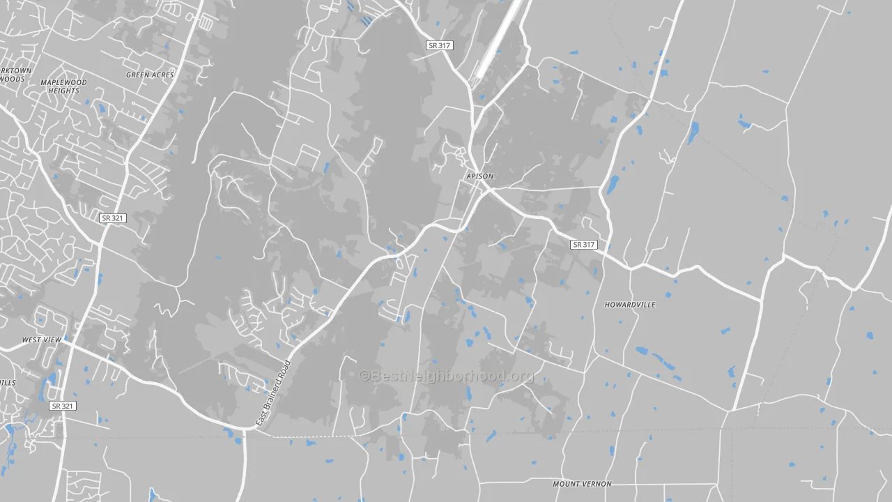 Transit Grade map of Apison, TN