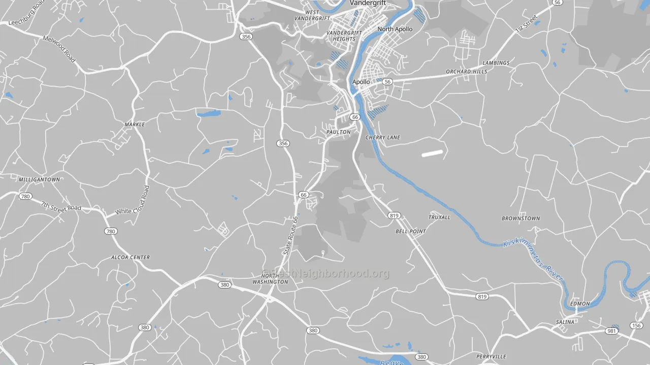 Transit Grade map of Apollo, PA