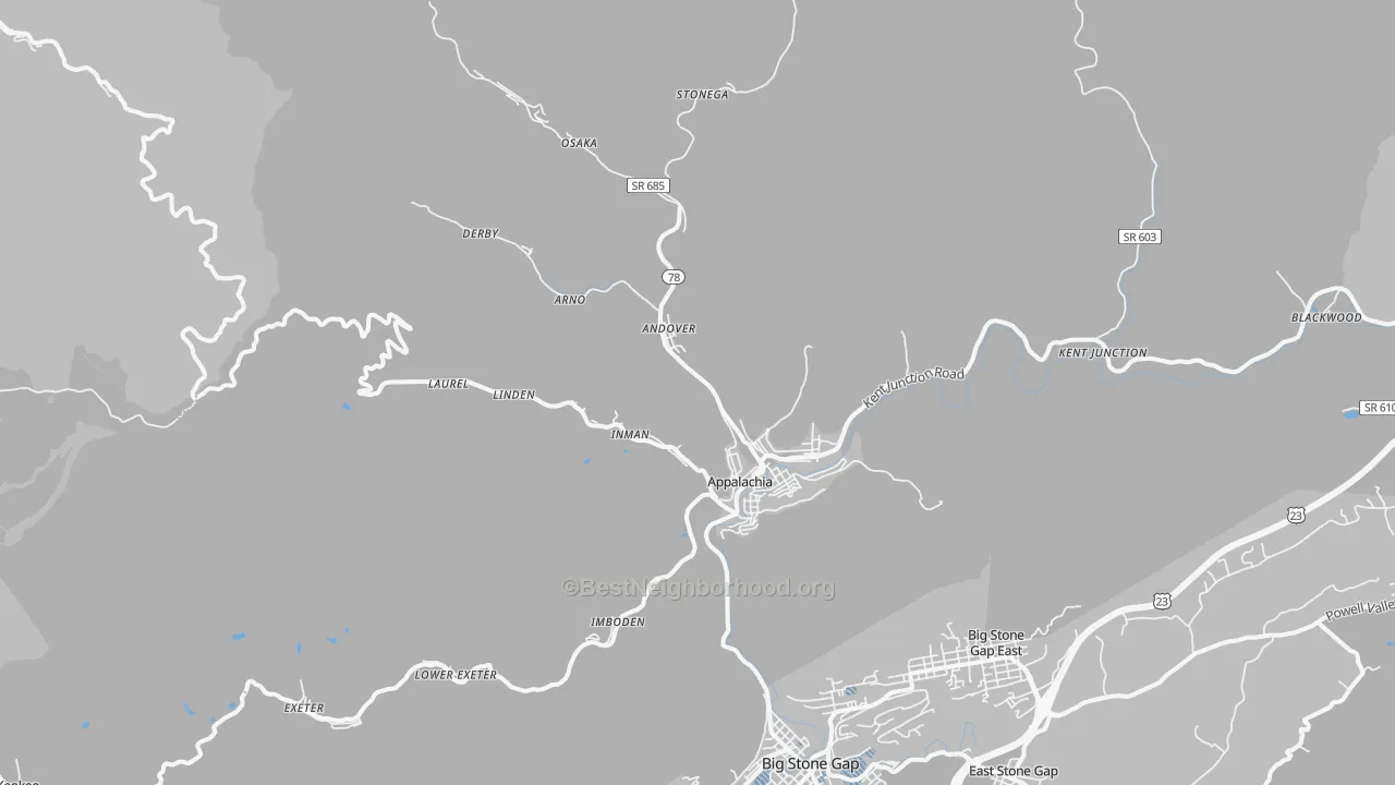 Transit Grade map of Appalachia, VA