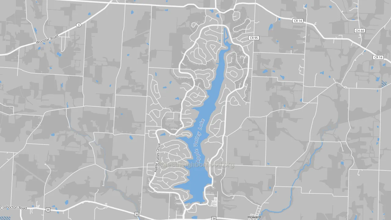 Transit Grade map of Apple Valley, OH