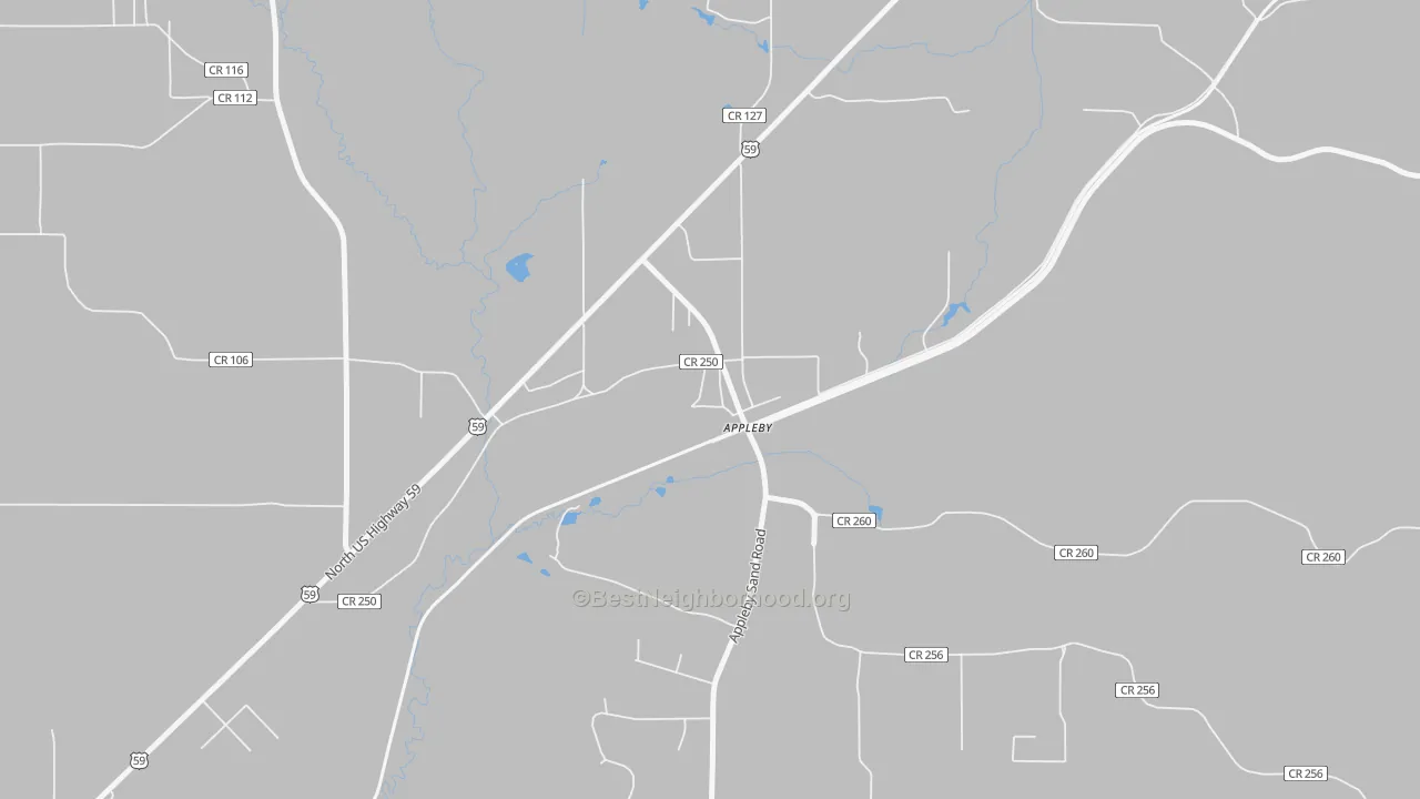 Transit Grade map of Appleby, TX