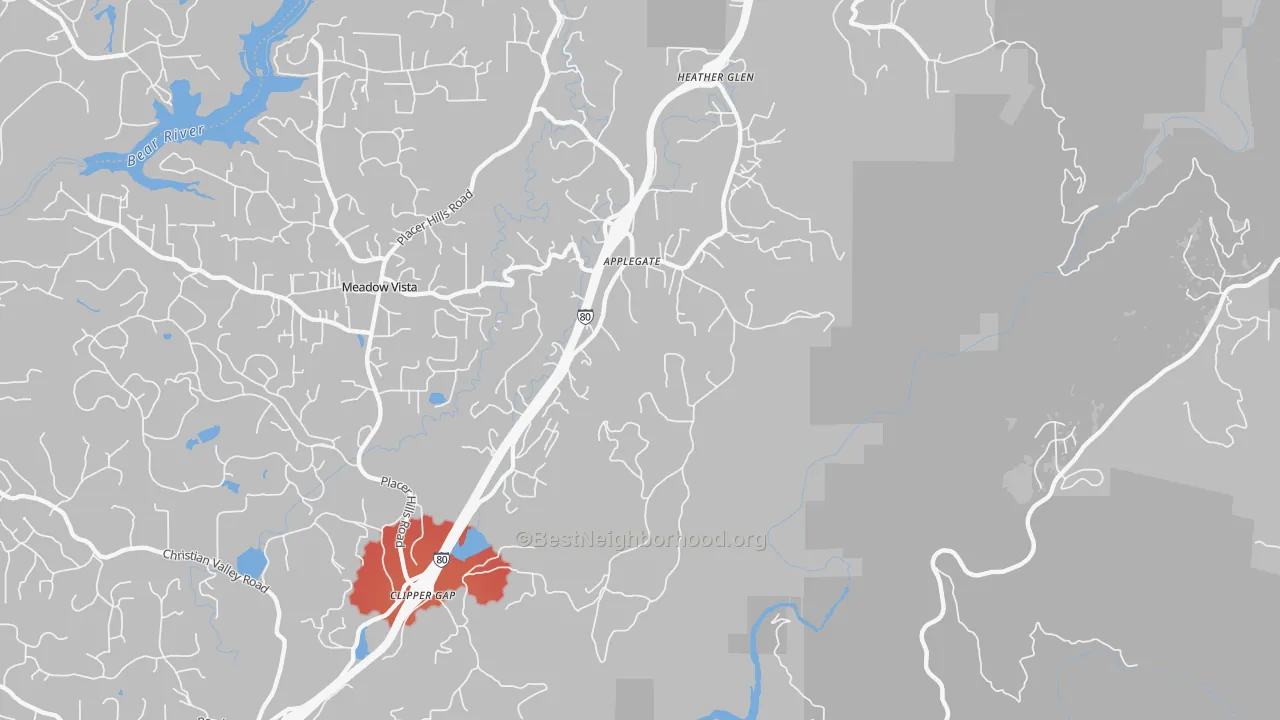 Transit Grade map of Applegate, CA
