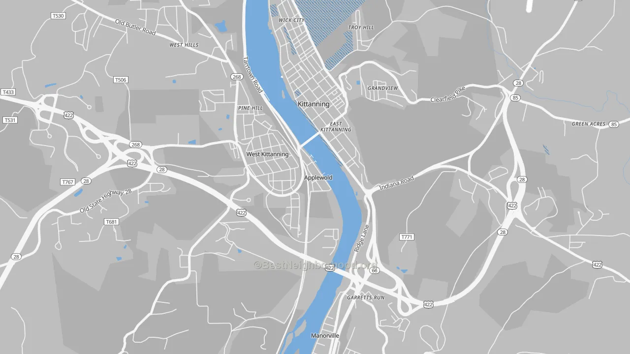 Transit Grade map of Applewold, PA