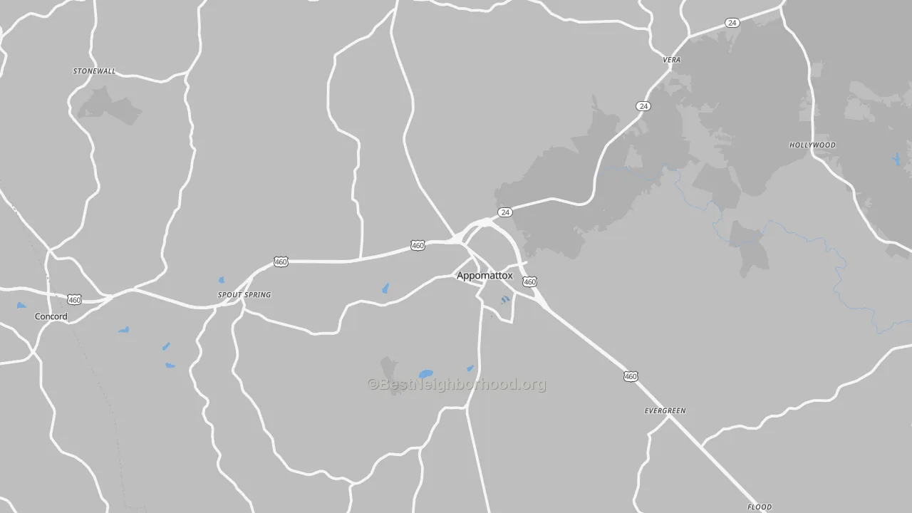 Transit Grade map of Appomattox County, VA