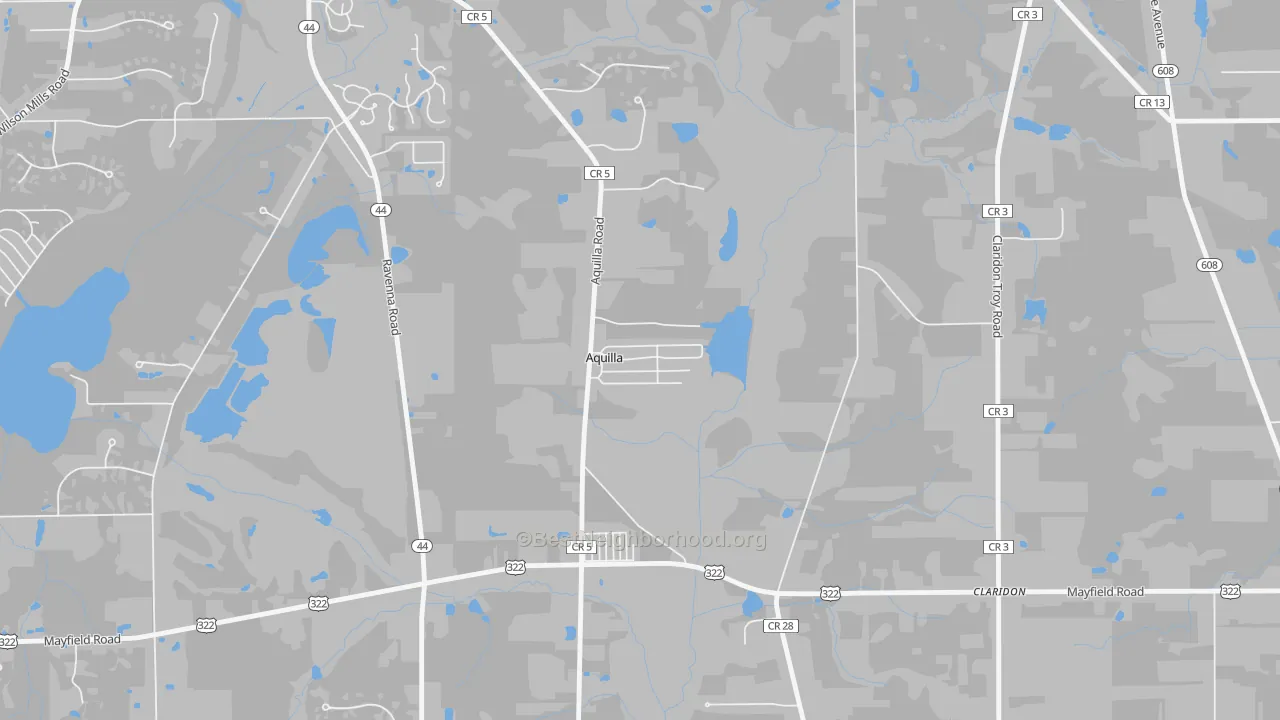 Transit Grade map of Aquilla, OH