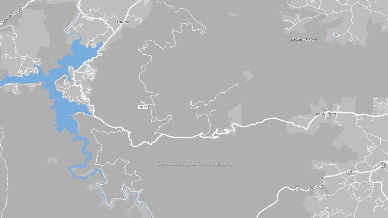 Transit Grade map of Aquone, NC