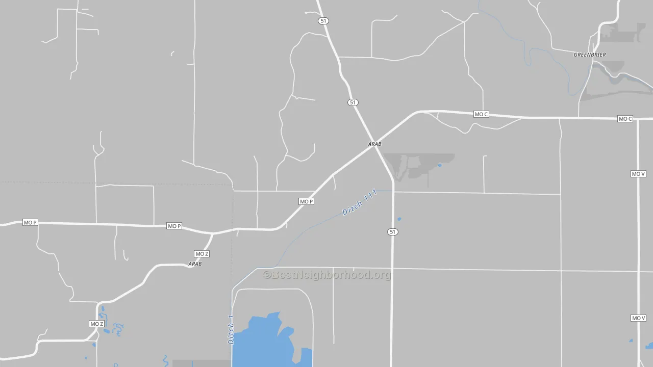 Transit Grade map of Arab, MO