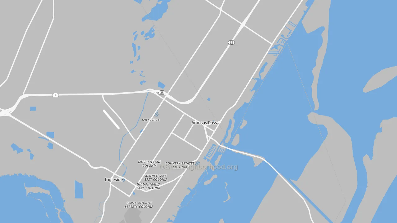 Transit Grade map of Aransas Pass, TX