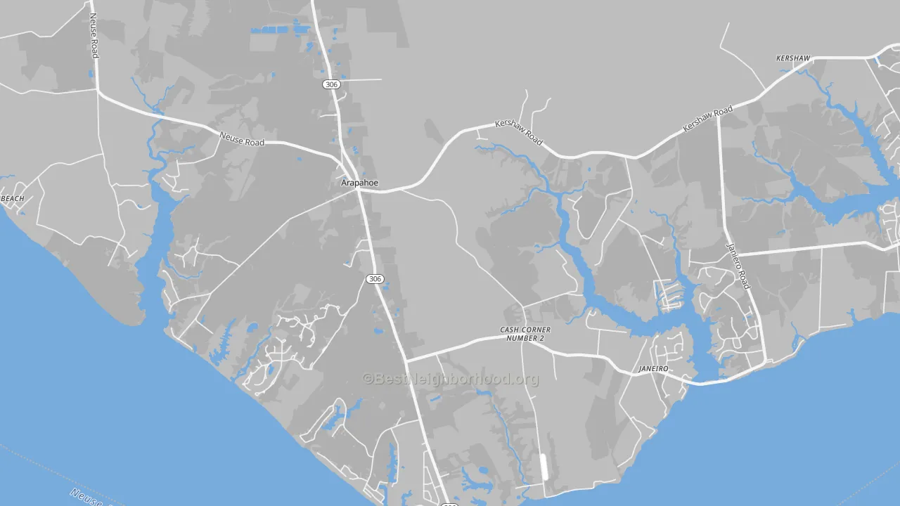 Transit Grade map of Arapahoe, NC