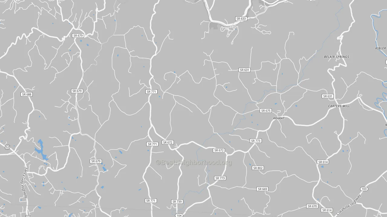 Transit Grade map of Ararat, VA